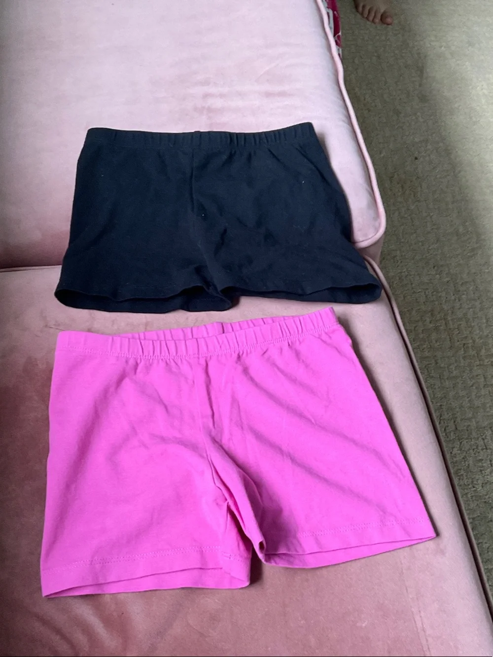 Women’s Pink and Black Stretch Cotton Shorts